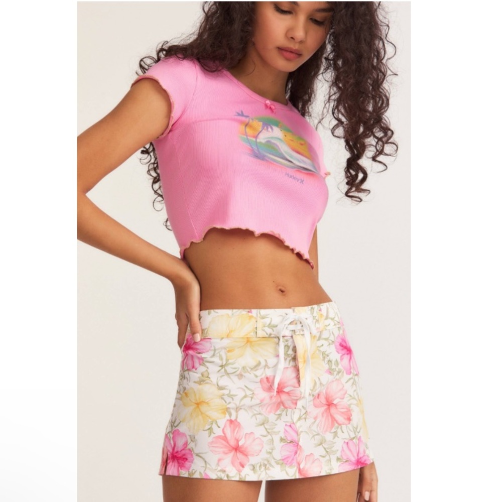 LoveShackFancy X Hurley Hibiscus Boardie Skirt size L